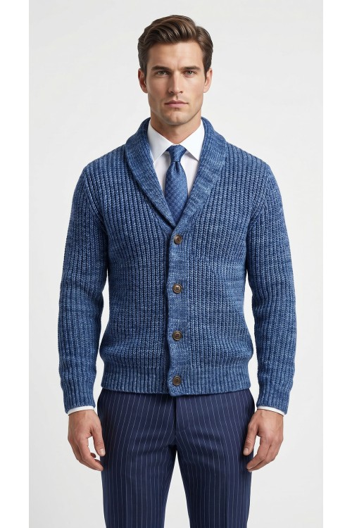 Handgestrickte Strickjacke, Business-Look