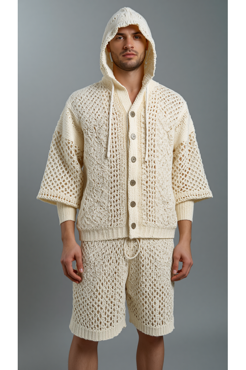 Handgefertigter Anzug „Dubai“ aus 100 % Baumwolle, elegant, praktisch und schön, Unikat Handgefertigter Anzug „Dubai“ aus 100 % Baumwolle, elegant, praktisch und schön, Unikat