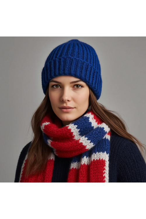 Set Norwegen, handgestrickt aus premium Merinowolle Set Norwegen, handgestrickt aus premium Merinowolle