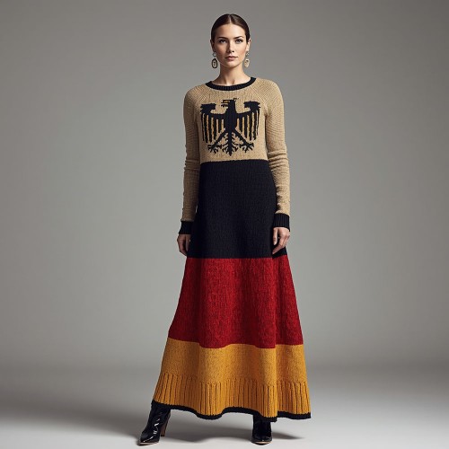 Handgestricktes Kleid aus reinem Kaschmir, Unikat
