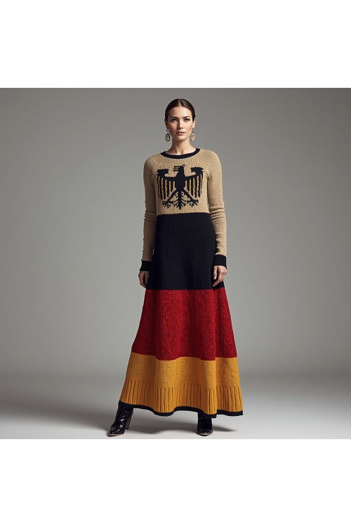 Handgestricktes Kleid aus reinem Kaschmir, Unikat