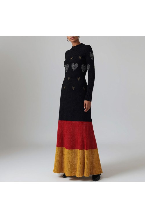 Handgestricktes Kleid aus Alpaka, Unikat