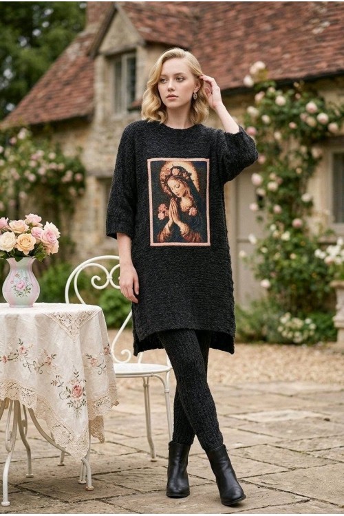 Poncho handgefertigt aus Merino-Alpaka-Wolle, Unikat