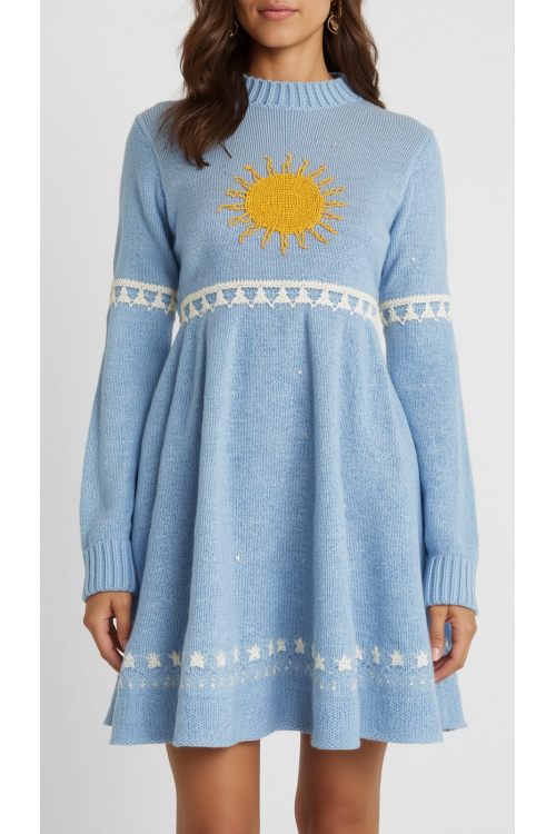 Wunderbares Frühjahrs-Sommerkleid aus Baumwolle und Merinowolle, handgearbeitet, Unikat Wunderbares Frühjahrs-Sommerkleid aus Baumwolle und Merinowolle, handgearbeitet, Unikat