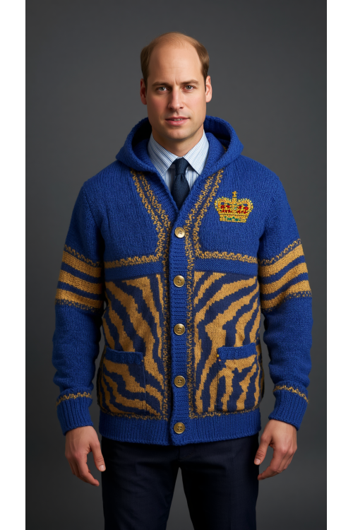 Handgefertigter Royal-Cardigan aus Merinowolle, Unikat Handgefertigter Royal-Cardigan aus Merinowolle, Unikat