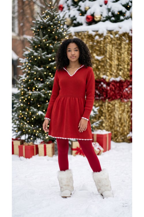 Wunderschönes Winter-Tunika-Kleid aus Merinowolle handgefertigt Wunderschönes Winter-Tunika-Kleid aus Merinowolle handgefertigt