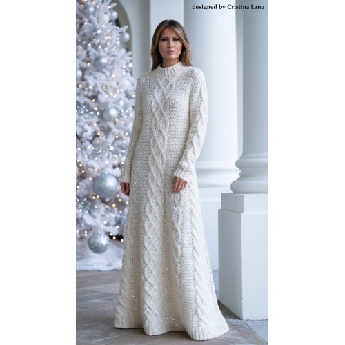 Kleid „Melania“, handgestrickt aus Kaschmir und Merinowolle mit Pailletten, Unikat Kleid „Melania“, handgestrickt aus Kaschmir und Merinowolle mit Pailletten, Unikat