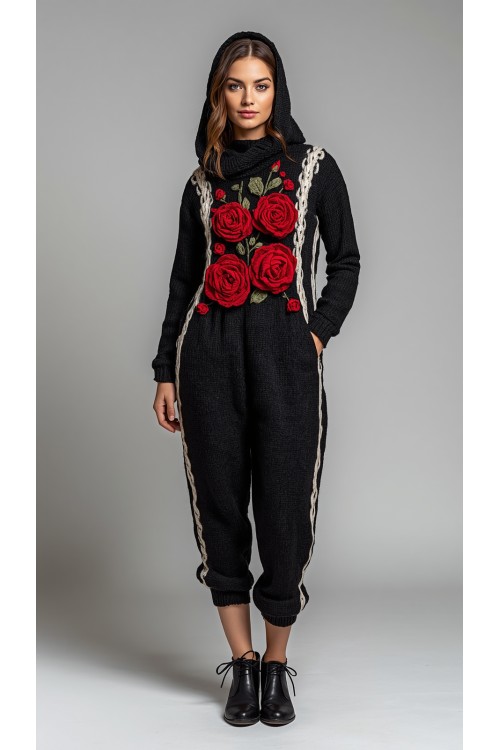 Ein einzigartiger, origineller und wunderschöner Overall, sehr feminin und romantisch, handgestrickt, Unikat Ein einzigartiger, origineller und wunderschöner Overall, sehr feminin und romantisch, handgestrickt, Unikat