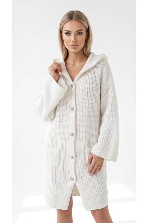 Handgemachter Sommer-Cardigan aus feiner Merinowolle Handgemachter Sommer-Cardigan aus feiner Merinowolle